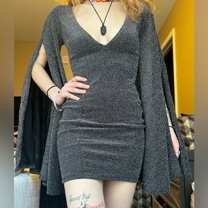 Size small, multi-colored, sparkly mini dress